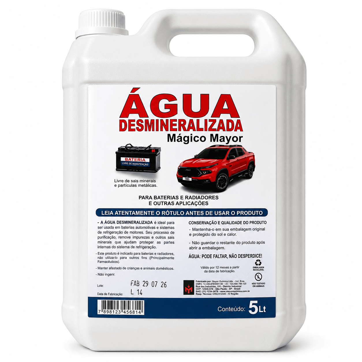 Água Desmineralizada — 12x1L